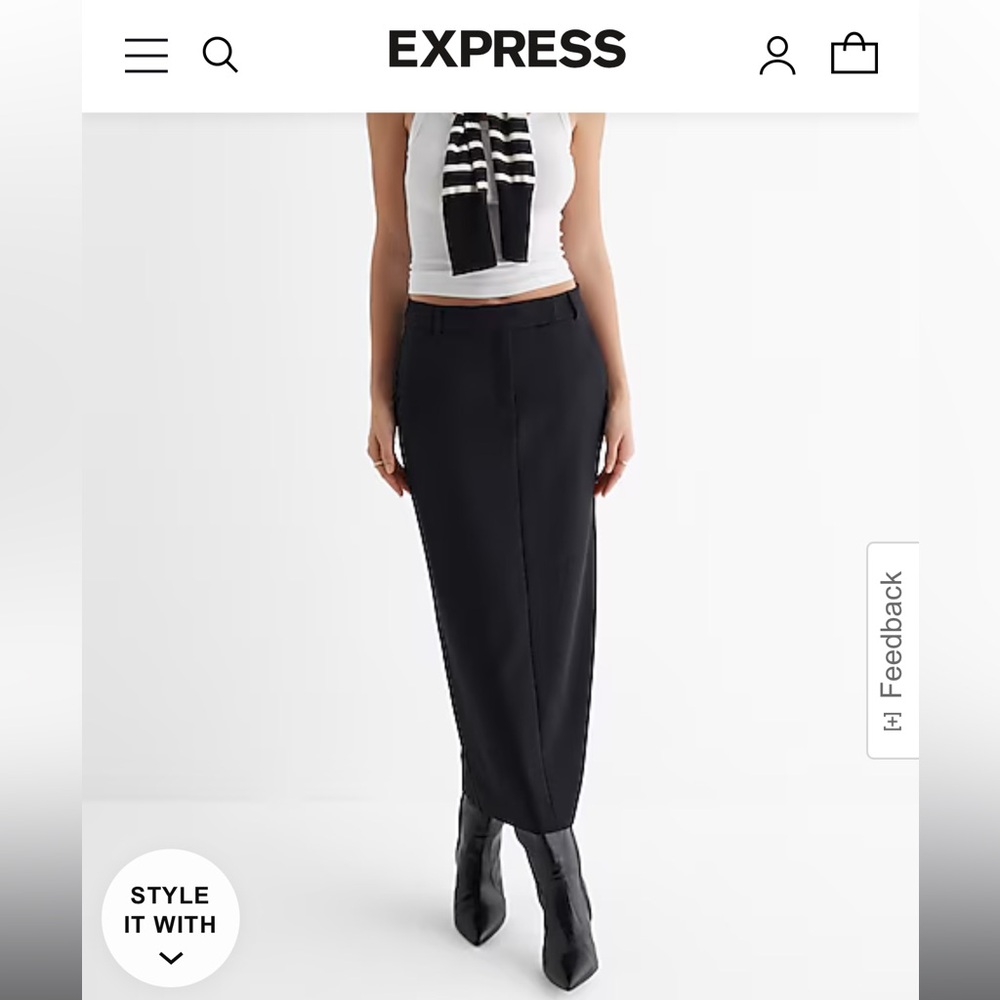 Editor High Waisted Maxi Skirt new with tags